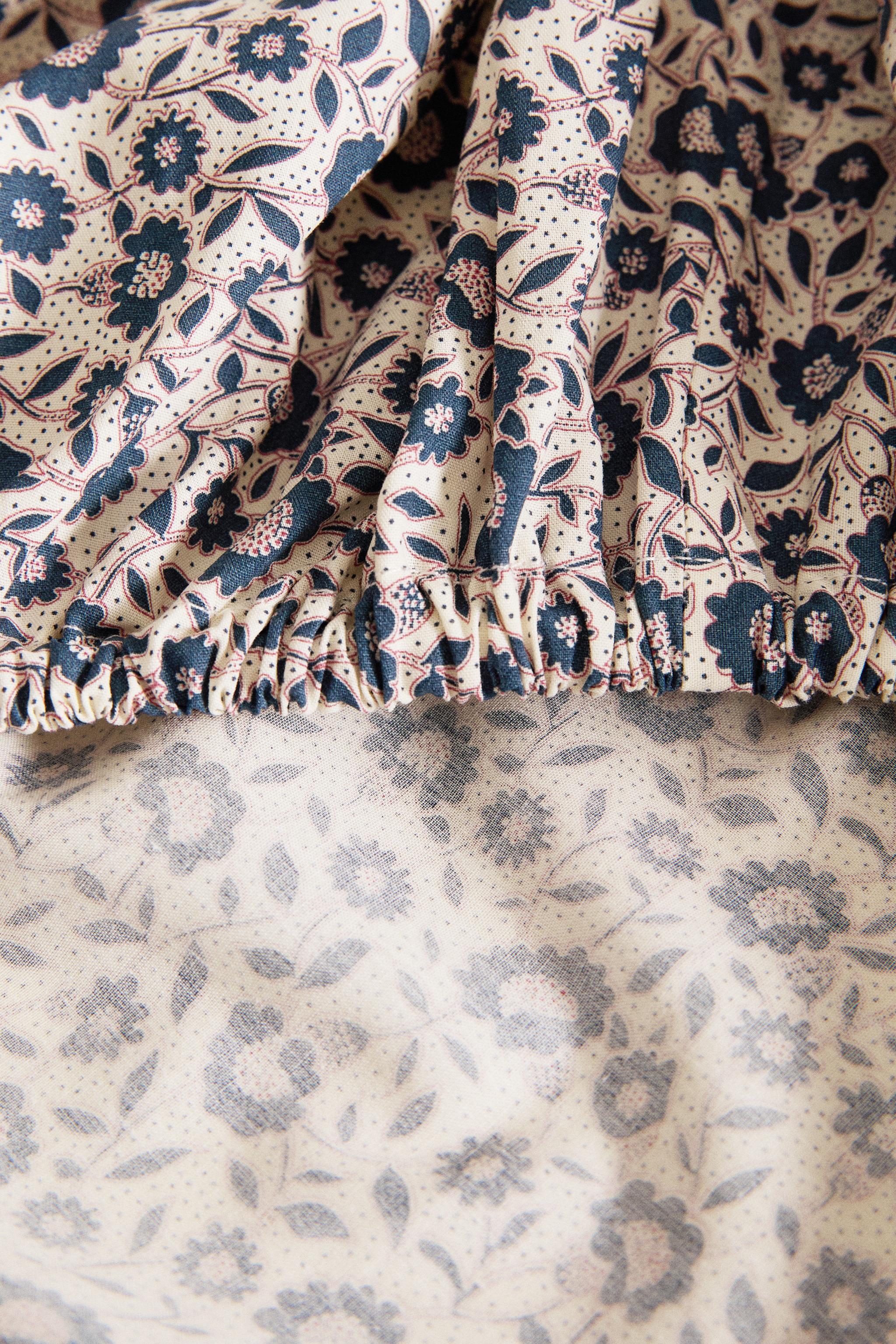 DRAP-HOUSSE EN COTON FLORAL POUR ENFANTS